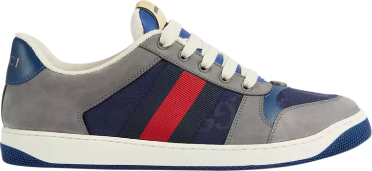 Кроссовки Gucci GG Screener Grey Navy, серый