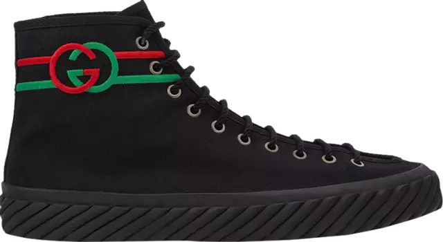 Кроссовки Gucci Interlocking G High Black, черный
