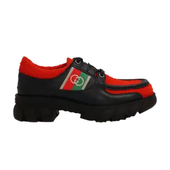 Кроссовки Gucci Lace-Up Derby 'Interlocking G - Red Black', красный