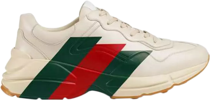 Кроссовки Gucci Rhyton Web Print, белый