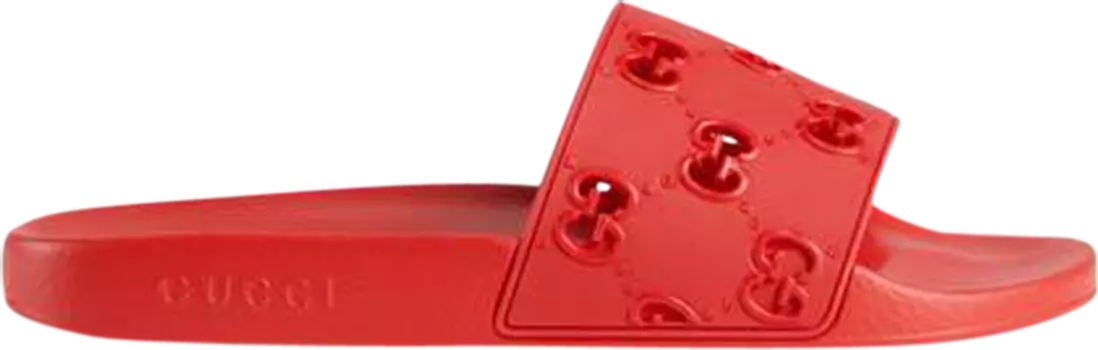 Сандалии Gucci Rubber Slide Red, красный