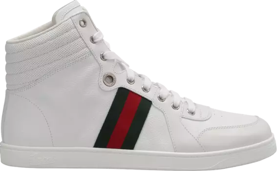 Кроссовки Gucci Signature High Leather, белый