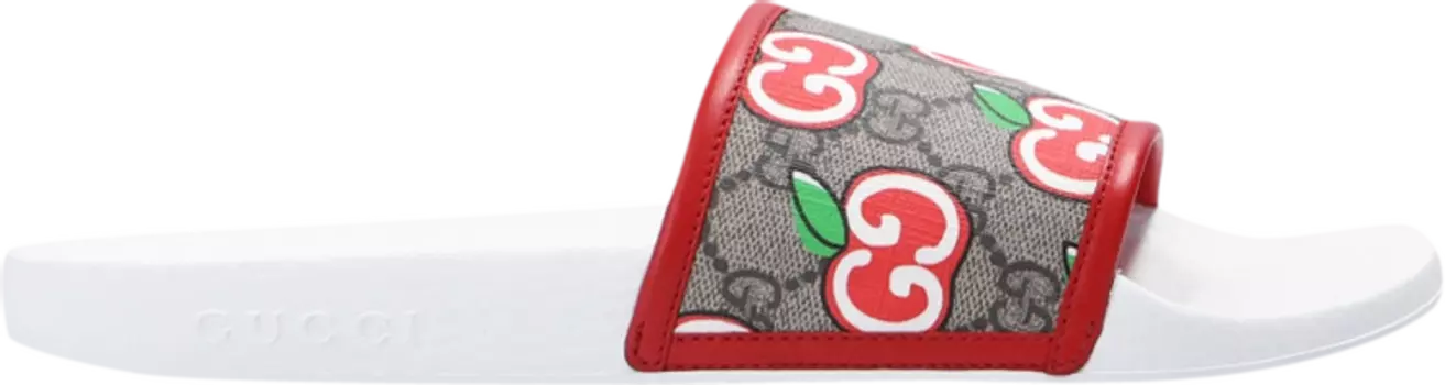 Сандалии Gucci Slide Apple Logo, белый