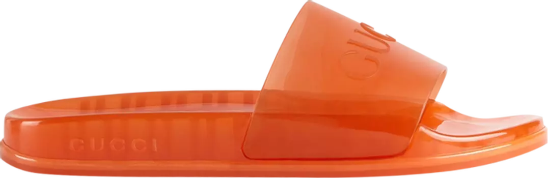Сланцы Gucci Slide Sandal Transparent Orange, оранжевый