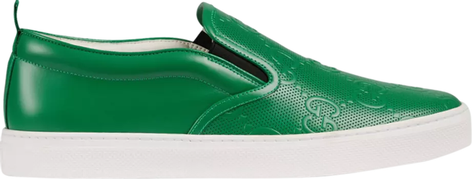 Кроссовки Gucci Slip-On GG Embossed - Green, зеленый