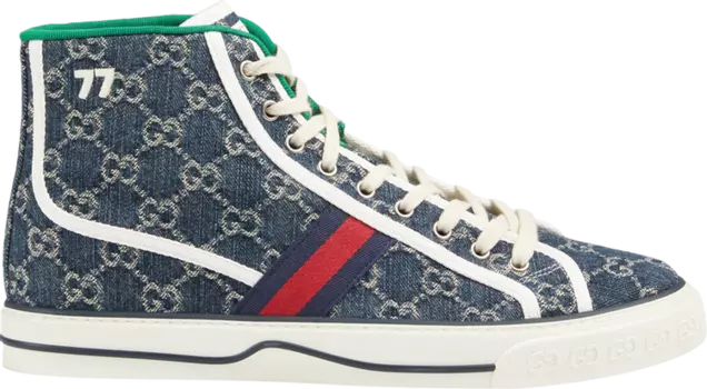 Кроссовки Gucci Tennis 1977 High Denim, синий