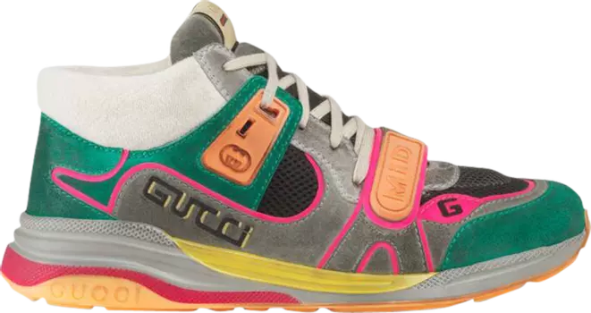 Кроссовки Gucci Ultrapace Mid Green Teal, зеленый