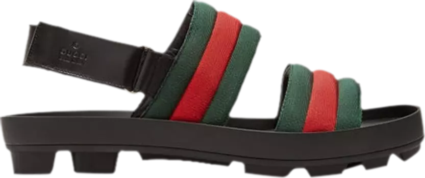 Кроссовки Gucci Web Sandal Black, черный