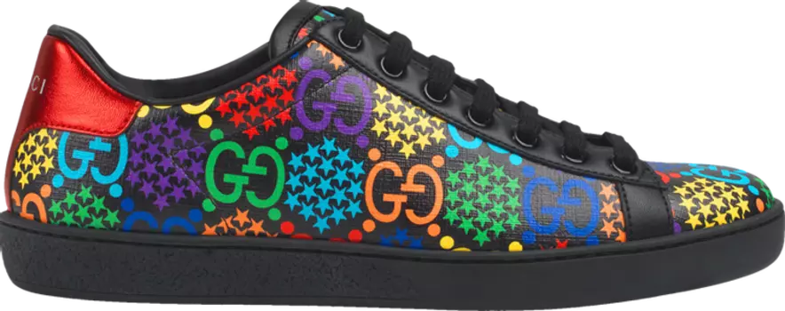 Кроссовки Gucci Wmns Ace GG Supreme Low Psychedelic - Black, черный