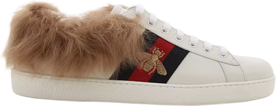Кроссовки Gucci Wmns Ace Wool Embroidered Bee, белый