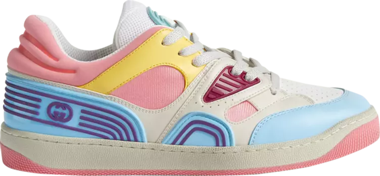 Кроссовки Gucci Wmns Basket Light Blue Demetra Pink, разноцветный