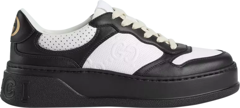 Кроссовки Gucci Wmns GG Embossed Sneaker Black White, черный