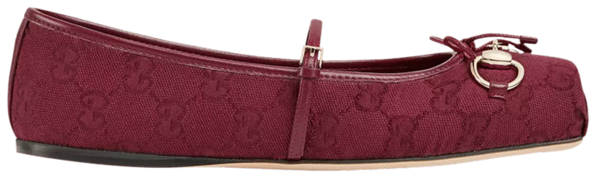 Кроссовки Gucci Wmns Horsebit Ballet Flat 'Rosso Ancora', красный