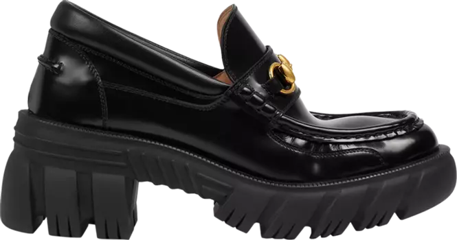 Кроссовки Gucci Wmns Horsebit Loafer Black, черный