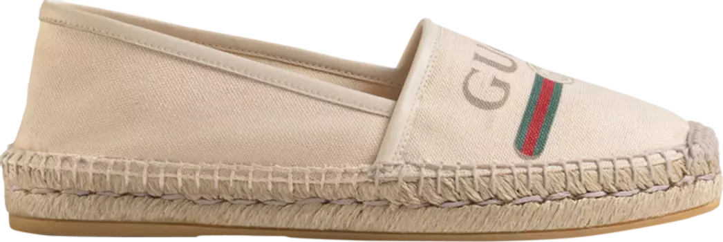 Кроссовки Gucci Wmns Logo Canvas Espadrilles Off White, белый