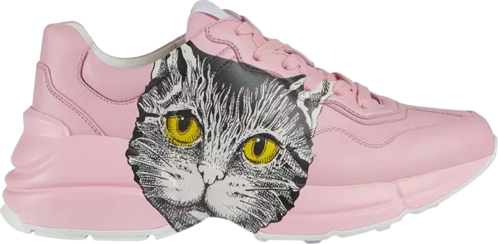 Кроссовки Gucci Wmns Rhyton Mystic Cat - Light Pink, розовый