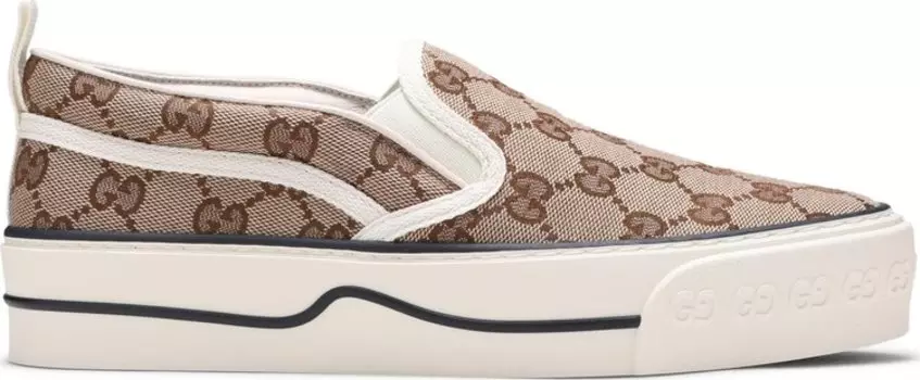 Кроссовки Gucci Wmns Tennis 1977 Slip-On Beige Ebony, бежевый