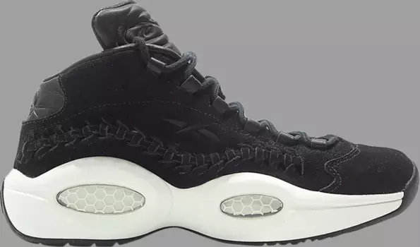 Кроссовки hall of fame x question mid 'black braid' Reebok, черный