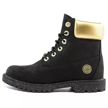 Кроссовки heritage 6 inch waterproof boots 'black nubuck with gold' Timberland, черный