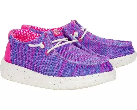 Кроссовки Hey Dude Kids Wendy Stretch Mesh, цвет Pink Multi