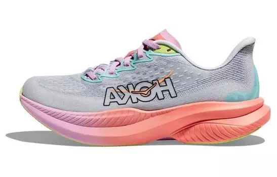 Кроссовки HOKA ONE ONE Mach 6 Illusion Dusk Women's, серый/розовый