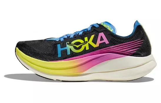 Кроссовки HOKA ONE ONE Rocket X 2 Black Multi, черный/розовый