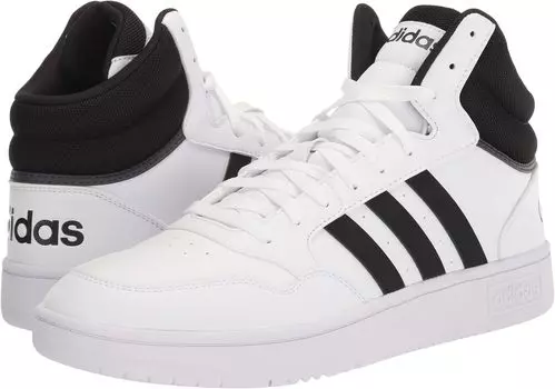 Кроссовки Hoops 3.0 Mid adidas, цвет Black/Black/White
