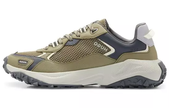 Кроссовки HUGO Panelled Mesh Sneakers, зеленый