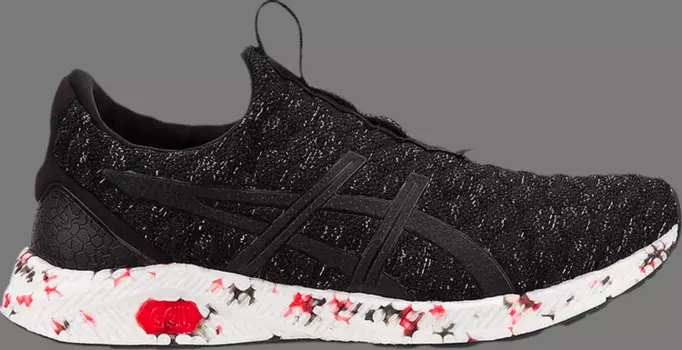 Кроссовки hypergel kenzen 'black fiery red' Asics, черный