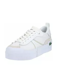 Кроссовки из кожи/текстиля LACOSTE, белый