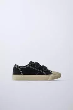 Кроссовки из вельвета ZARA, черный