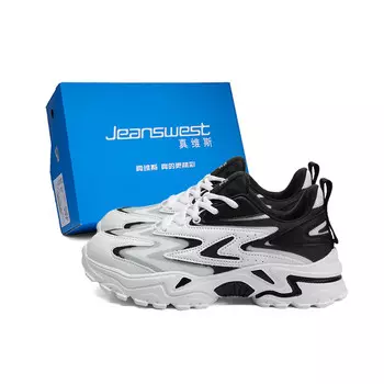 Кроссовки JEANSWEST Chunky Sneakers Men Low-top, белый/черный