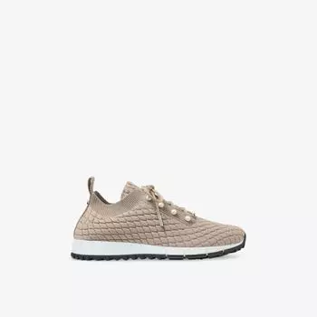 Кроссовки Jimmy Choo Veles с вязаной фактурой и декором, бежевый