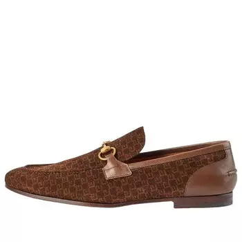 Кроссовки jordaan loafer 'brown' Gucci, бежевый