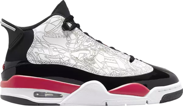 Кроссовки Jordan Dub Zero GS Fire Red, белый
