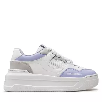 Кроссовки KARL LAGERFELD KL63323 White Lthr w/Lilac 01V, белый