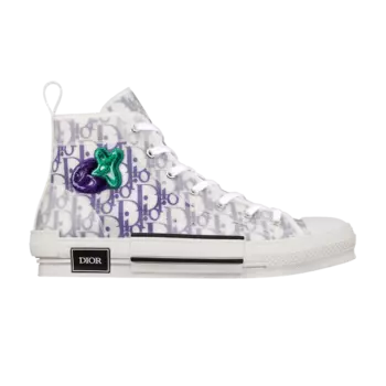 Кроссовки Kenny Scharf x Dior B23 High 'Embroidered Patches Dior Oblique', белый