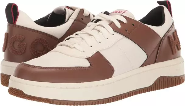 Кроссовки Kilian Mix Material Tennis Sneaker HUGO, цвет Open Brown