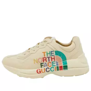 Кроссовки leather rhyton x the north face 'ivory' Gucci, белый