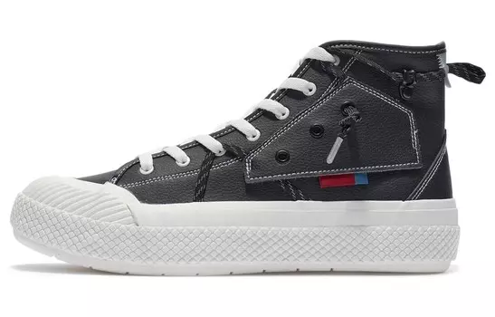 Кроссовки LINING Skateboarding Shoes Men High-top Black/Gray, черный/серый