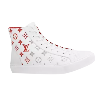 Кроссовки Louis Vuitton Tattoo Sneaker Boot 'Monogram - White Red', белый