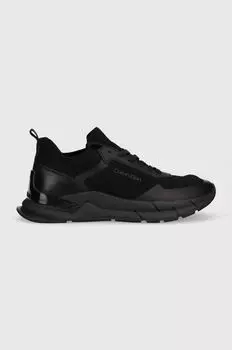 Кроссовки LOW TOP LACE UP KNIT Calvin Klein, черный