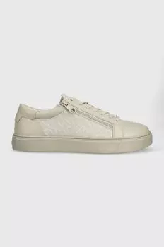 Кроссовки LOW TOP LACE UP W/ZI Calvin Klein, бежевый