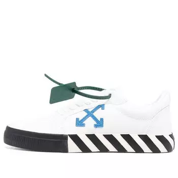 Кроссовки low vulcanized canvas sneaker 'white black blue orange' Off-White, белый