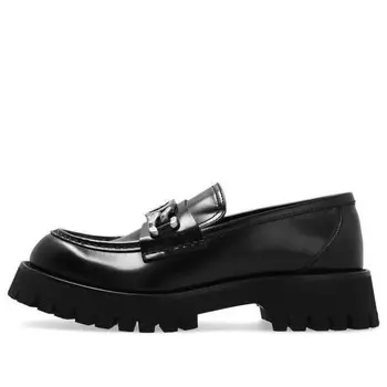 Кроссовки lug sole loafer 'black leather' Gucci, черный