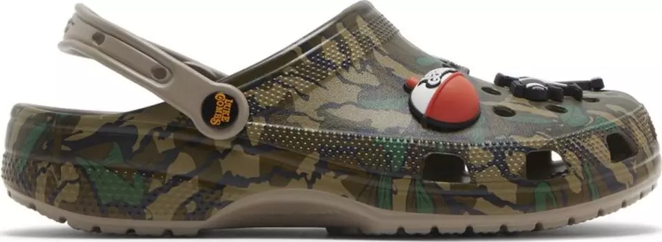 Кроссовки Luke Combs x Classic Clog Mossy Oak Camo, зеленый