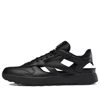 Кроссовки maison margiela x classic leather dq 'black' Reebok, черный