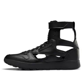 Кроссовки maison margiela x classic leather tabi high 'black' Reebok, черный