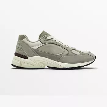 Кроссовки Massimo Dutti Contrasting, серый
