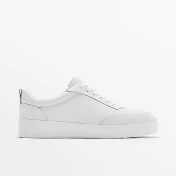 Кроссовки Massimo Dutti Nappa Studio, белый